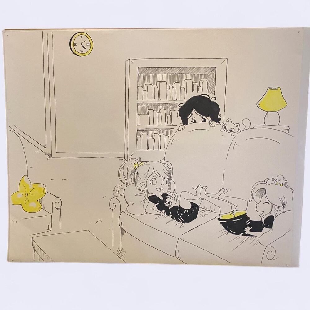 Original Children’s Illustration Drawing, Jane Massey Possible Attribution
